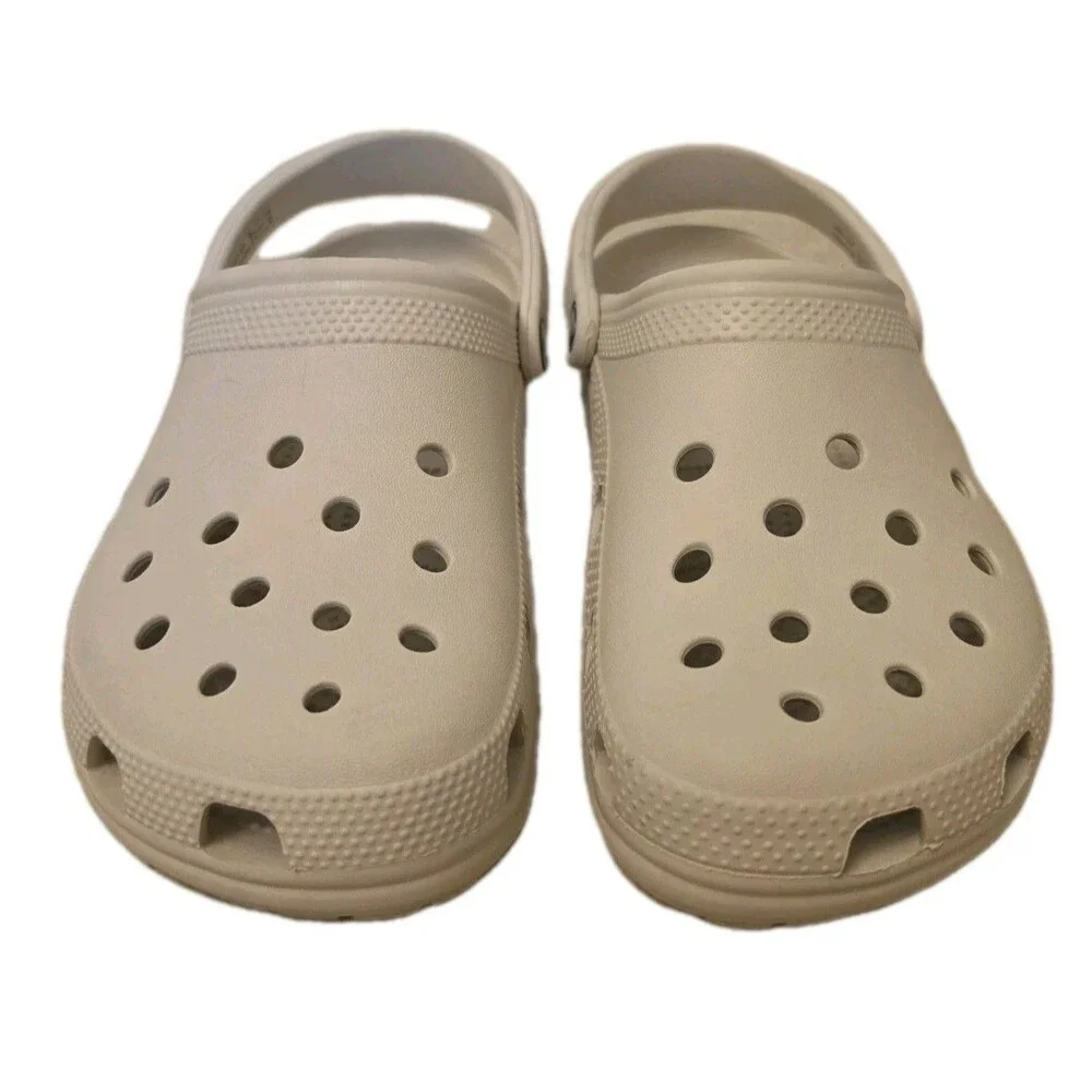 Crocs Unisex Classic Clog Off White/Beige, Size Mens 7 Womens 9
